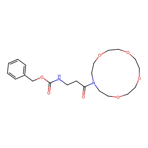 Benzyl (3-oxo-3-(1,4,7,10-tetraoxa-13-azacyclopentadecan-13-yl)propyl)carbamate structure