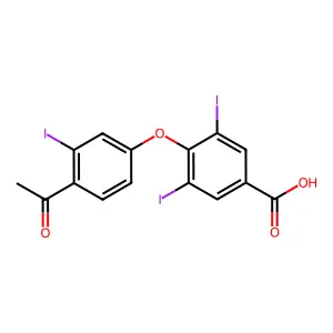 4-(4-Acetyl-3-iodophenoxy)-3,5-diiodobenzoic acid structure