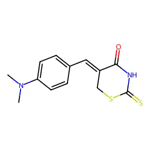 (5Z)-5-[4-(dimethylamino)benzylidene]-2-thioxo-1,3-thiazinan-4-one structure