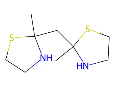 Thiazolidine, 2,2'-methylenebis(2-methyl- structure