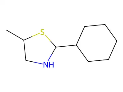 2-Cyclohexyl-5-methyl-1,3-thiazolidine structure