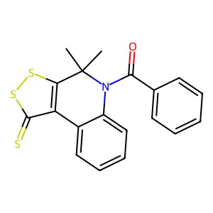 5-benzoyl-4,4-dimethyl-4,5-dihydro-1H-[1,2]dithiolo[3,4-c]quinoline-1-thione structure