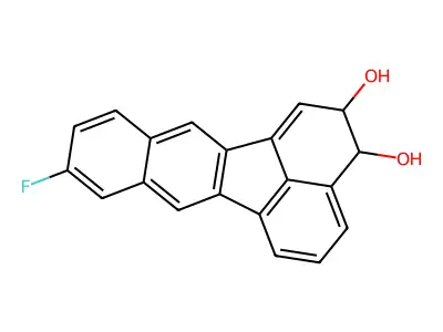 9-Fluoro-2,3-dihydrobenzo(k)fluoranthene-2,3-diol structure