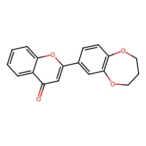 4H-1-Benzopyran-4-one, 2-(3,4-dihydro-2H-1,5-benzodioxepin-7-yl)- structure