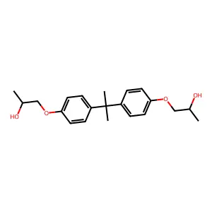 Bisphenol A bis(2-hydroxypropyl) ether structure