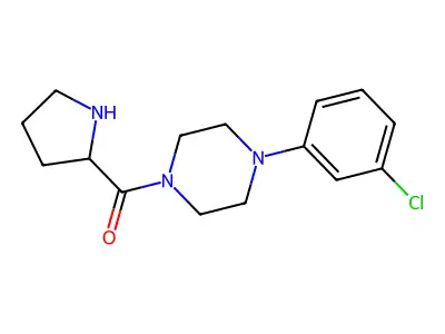 [4-(3-Chlorophenyl)piperazin-1-yl]-pyrrolidin-2-ylmethanone structure