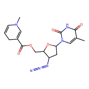 5'-(1,4-Dihydro-1-methyl-3-pyridinylcarbonyl)-3'-azido-3'-deoxythymidine structure