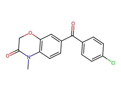 2H-1,4-Benzoxazin-3(4H)-one, 7-(4-chlorobenzoyl)-4-methyl- structure