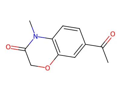 2H-1,4-Benzoxazin-3(4H)-one, 7-acetyl-4-methyl- structure