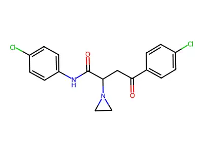 2-(Aziridin-1-yl)-N,4-bis(4-chlorophenyl)-4-oxobutanamide structure