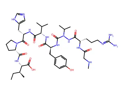 Angiotensin II, sar(1)-aza-val(3)-ile(8)- structure