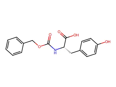 N-[(benzyloxy)carbonyl]-L-tyrosine structure