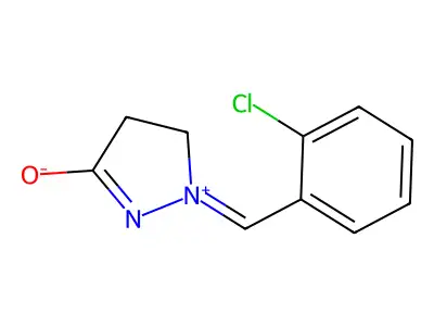 2-[(2-Chlorophenyl)methylidene]-3,4-dihydropyrazol-2-ium-5-olate structure