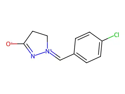 2-[(4-Chlorophenyl)methylidene]-3,4-dihydropyrazol-2-ium-5-olate structure