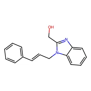 (1-cinnamyl-1H-benzimidazol-2-yl)methanol structure