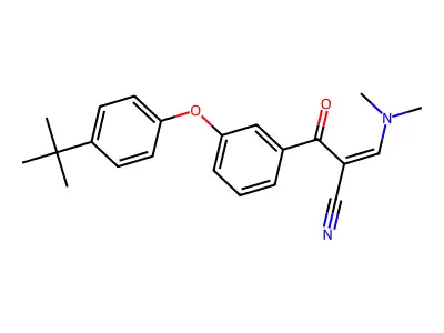 2-[3-(4-Tert-butylphenoxy)benzoyl]-3-(dimethylamino)prop-2-enenitrile structure