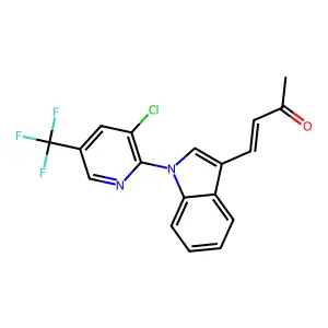 4-[1-[3-Chloro-5-(trifluoromethyl)-2-pyridinyl]indol-3-yl]but-3-en-2-one structure