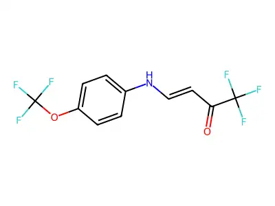 1,1,1-Trifluoro-4-{[4-(trifluoromethoxy)phenyl]amino}but-3-en-2-one structure
