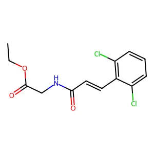 Ethyl {[3-(2,6-dichlorophenyl)acryloyl]amino}acetate structure