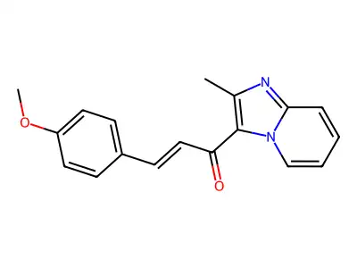 3-(4-Methoxyphenyl)-1-(2-methylimidazo[1,2-a]pyridin-3-yl)prop-2-en-1-one structure