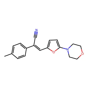(E)-3-(5-Morpholin-4-yl-furan-2-yl)-2-p-tolyl-acrylonitrile structure