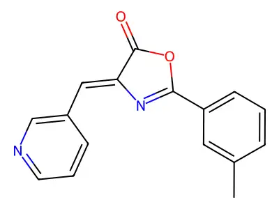 4-Pyridin-3-ylmethylene-2-m-tolyl-4H-oxazol-5-one structure