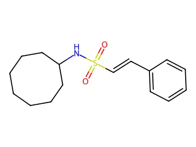 N-cyclooctyl-2-phenylethene-1-sulfonamide structure