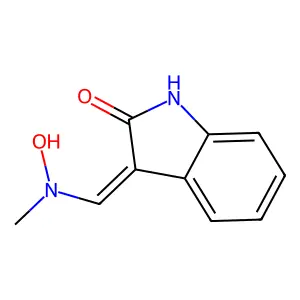 3-{[hydroxy(methyl)amino]methylene}-1,3-dihydro-2H-indol-2-one structure