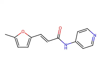 3-(5-methyl-2-furyl)-N-4-pyridinylacrylamide structure