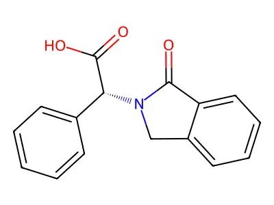 (1-Oxo-1,3-dihydro-2H-isoindol-2-yl)(phenyl)acetic acid structure