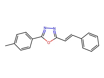 2-(4-Methylphenyl)-5-(2-phenylethenyl)-1,3,4-oxadiazole structure