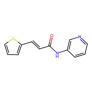 (E)-N-pyridin-3-yl-3-thiophen-2-ylprop-2-enamide structure