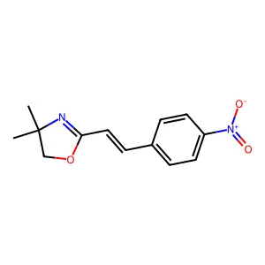 4,4-dimethyl-2-[(E)-2-(4-nitrophenyl)ethenyl]-5H-1,3-oxazole structure