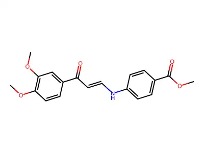 Methyl 4-{[3-(3,4-dimethoxyphenyl)-3-oxo-1-propen-1-yl]amino}benzoate structure