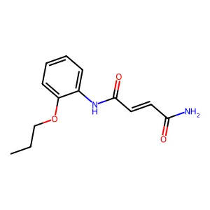 N-(2-propoxyphenyl)-2-butenediamide structure