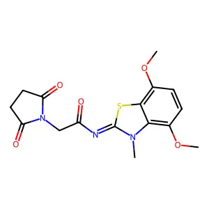 (Z)-N-(4,7-dimethoxy-3-methylbenzo[d]thiazol-2(3H)-ylidene)-2-(2,5-dioxopyrrolidin-1-yl)acetamide structure