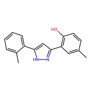 4-methyl-2-[5-(2-methylphenyl)-1H-pyrazol-3-yl]phenol structure