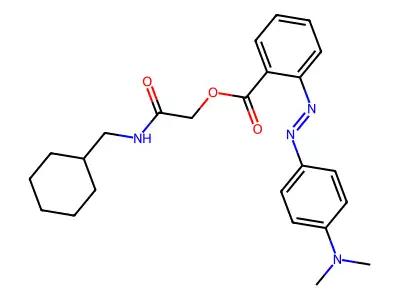 [2-(cyclohexylmethylamino)-2-oxoethyl] 2-[[4-(dimethylamino)phenyl]diazenyl]benzoate structure