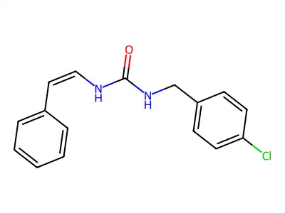 3-[(4-Chlorophenyl)methyl]-1-(2-phenylethenyl)urea structure