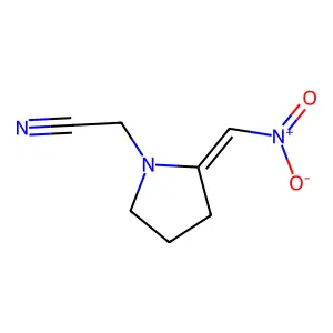 2-((2e)-2-(Nitromethylidene)pyrrolidin-1-yl)acetonitrile structure
