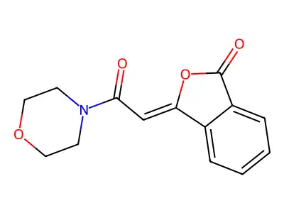 (3Z)-3-(2-morpholin-4-yl-2-oxoethylidene)-2-benzofuran-1-one structure