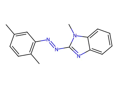 2-[(2,5-dimethylphenyl)diazenyl]-1-methyl-1H-benzimidazole structure