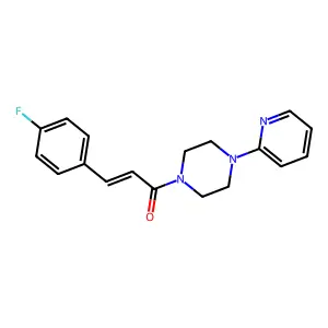 1-[3-(4-Fluorophenyl)acryloyl]-4-(2-pyridinyl)piperazine structure