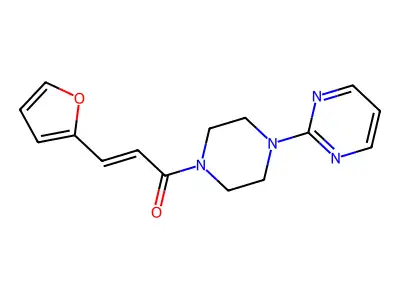 2-{4-[3-(2-Furyl)acryloyl]-1-piperazinyl}pyrimidine structure