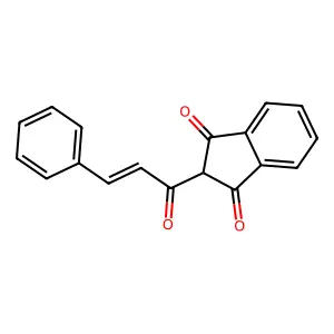 2-(1-Oxo-3-phenyl-2-propen-1-yl)-1H-indene-1,3(2H)-dione structure