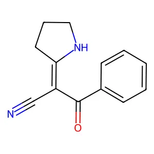 3-Oxo-3-phenyl-2-(2-pyrrolidinylidene)propanenitrile structure