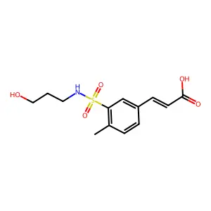 3-(3-{[(3-Hydroxypropyl)amino]sulfonyl}-4-methylphenyl)acrylic acid structure