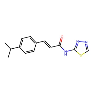 (E)-3-(4-propan-2-ylphenyl)-N-(1,3,4-thiadiazol-2-yl)prop-2-enamide structure