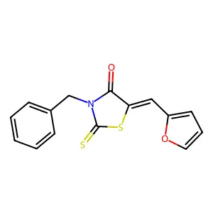 3-Benzyl-5-furan-2-ylmethylene-2-thioxo-thiazolidin-4-one structure