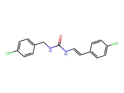 1-[2-(4-Chlorophenyl)ethenyl]-3-[(4-chlorophenyl)methyl]urea structure